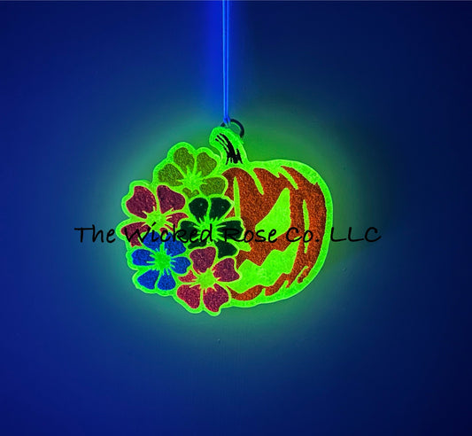 Floral Jack O Lantern Car Freshie