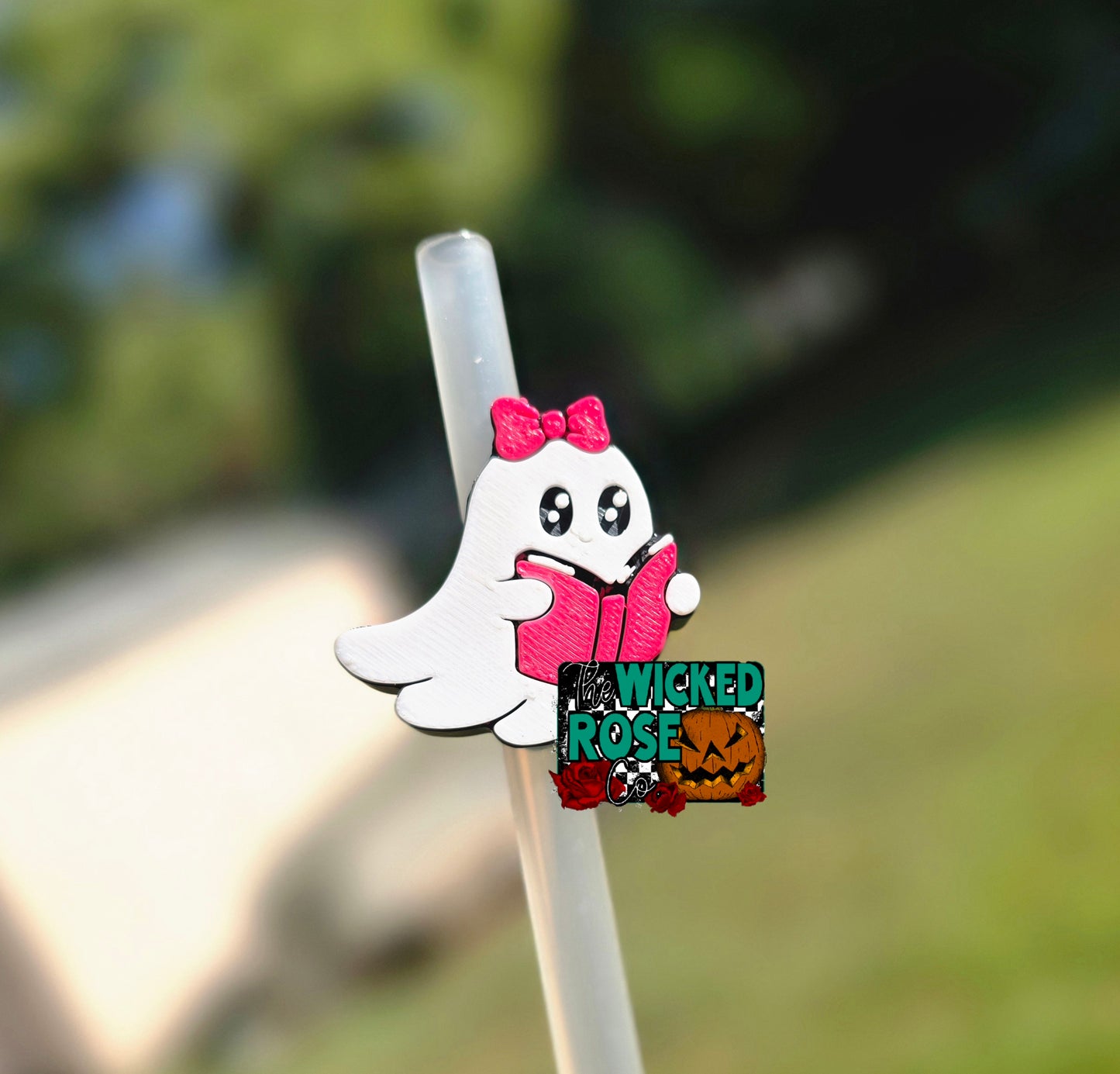 Spooky Storytime Ghostie Straw Topper
