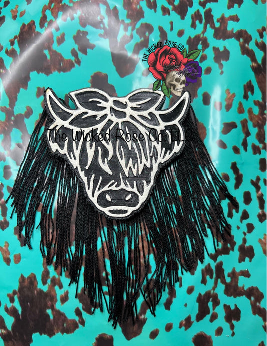 Highland Cow Head With Bow Car Freshie