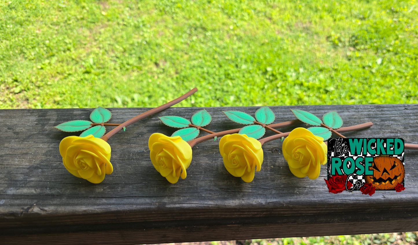 3D Printed Roses With Stem