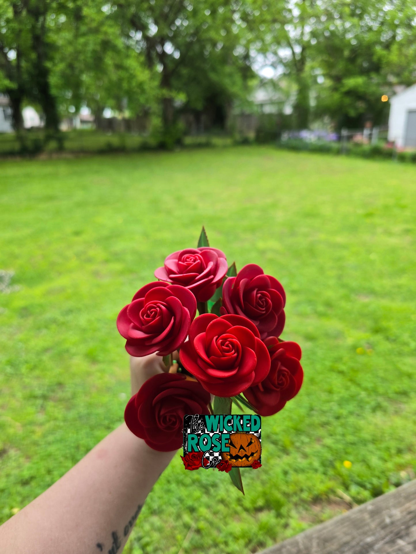 3D Printed Roses With Stem