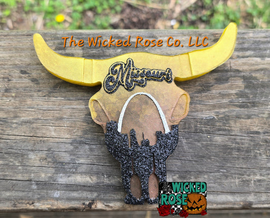 EXCLUSIVE Missouri Bull Skull Car Freshie