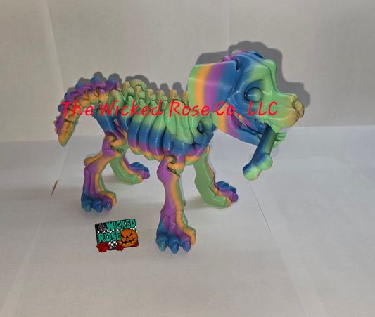3D Printed Skeleton Puppy Dog With Bone