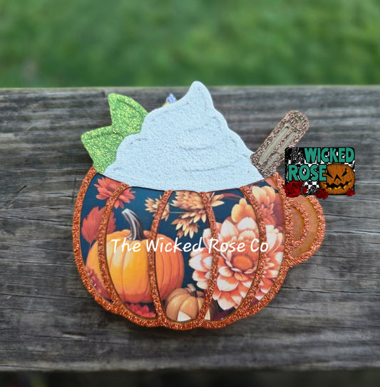 Pumpkin Mug Latte Car Freshie