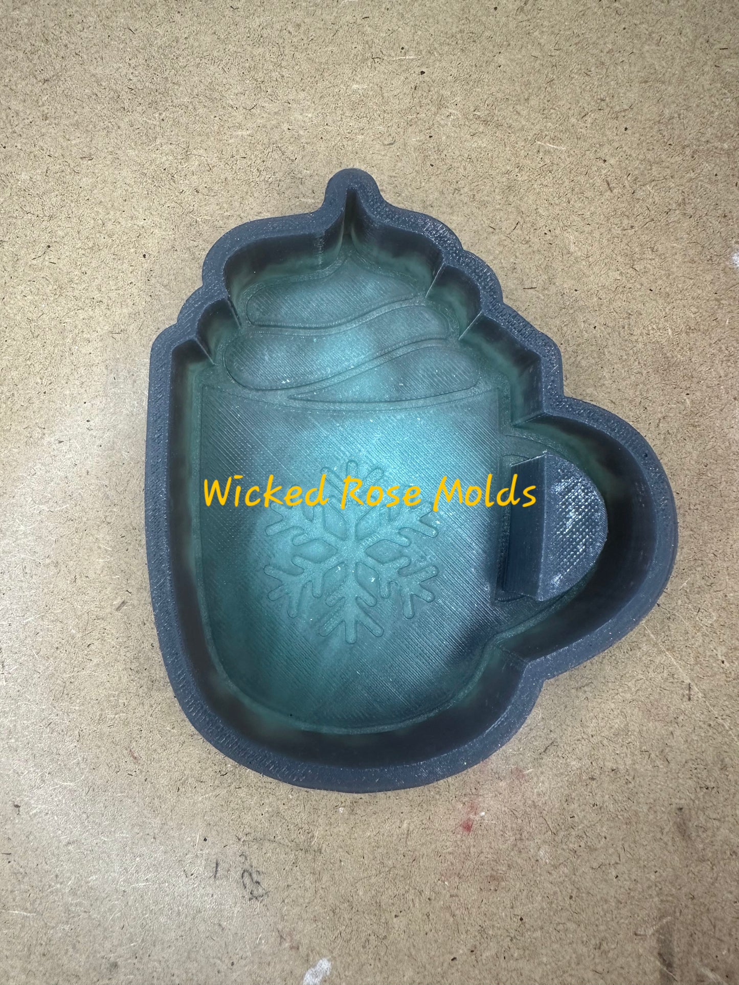Snowflake Cocoa Mug Silicone Freshie Mold