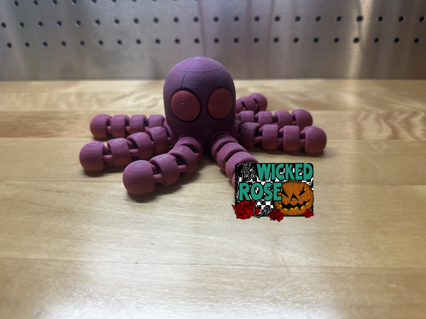 3D Printed Articulated Octopus With Large Eyes