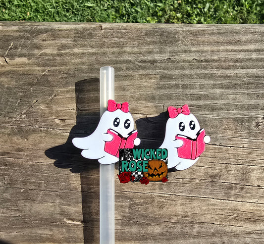 Spooky Storytime Ghostie Straw Topper