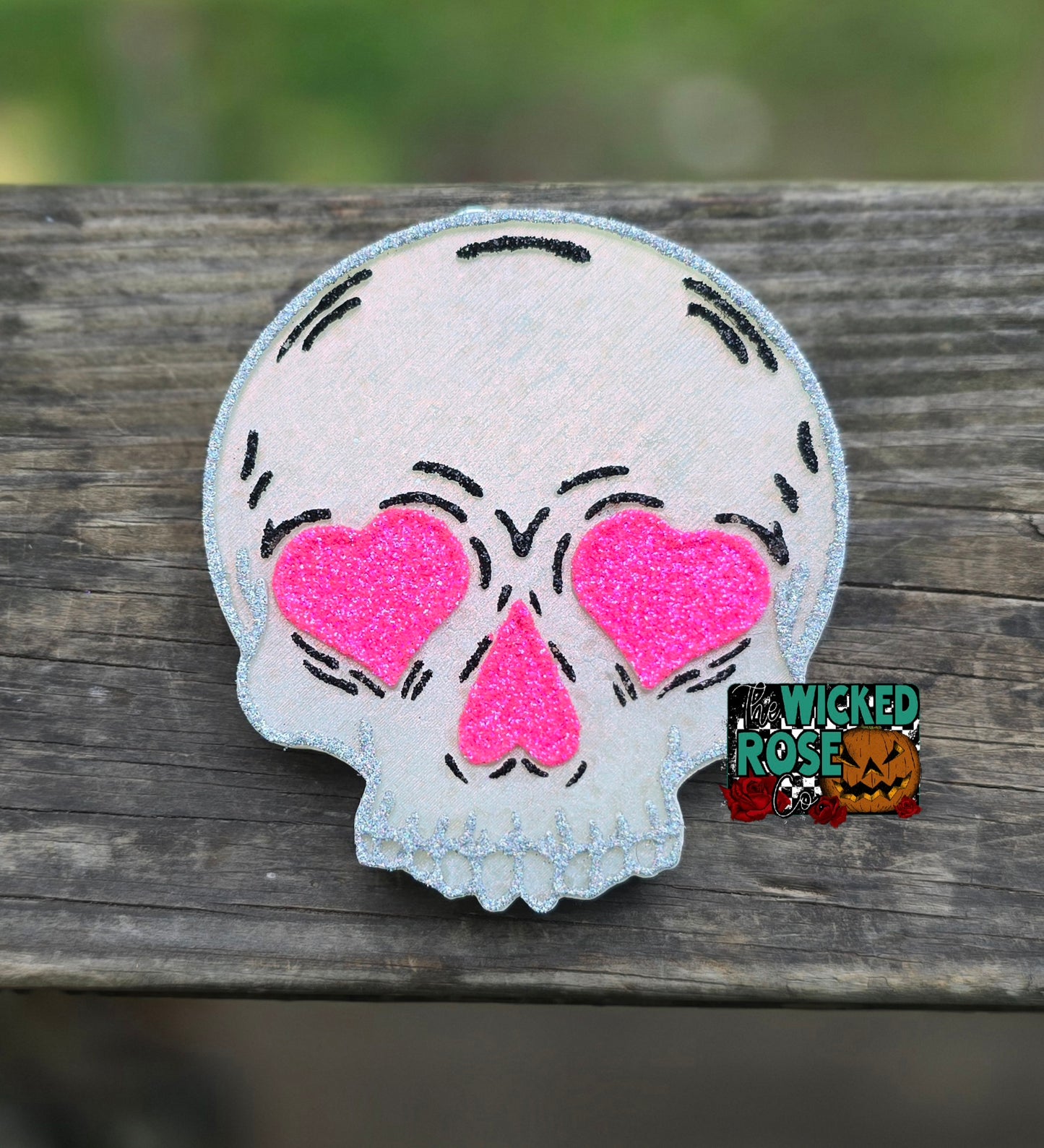 Heart Eyes Skull Car Freshie