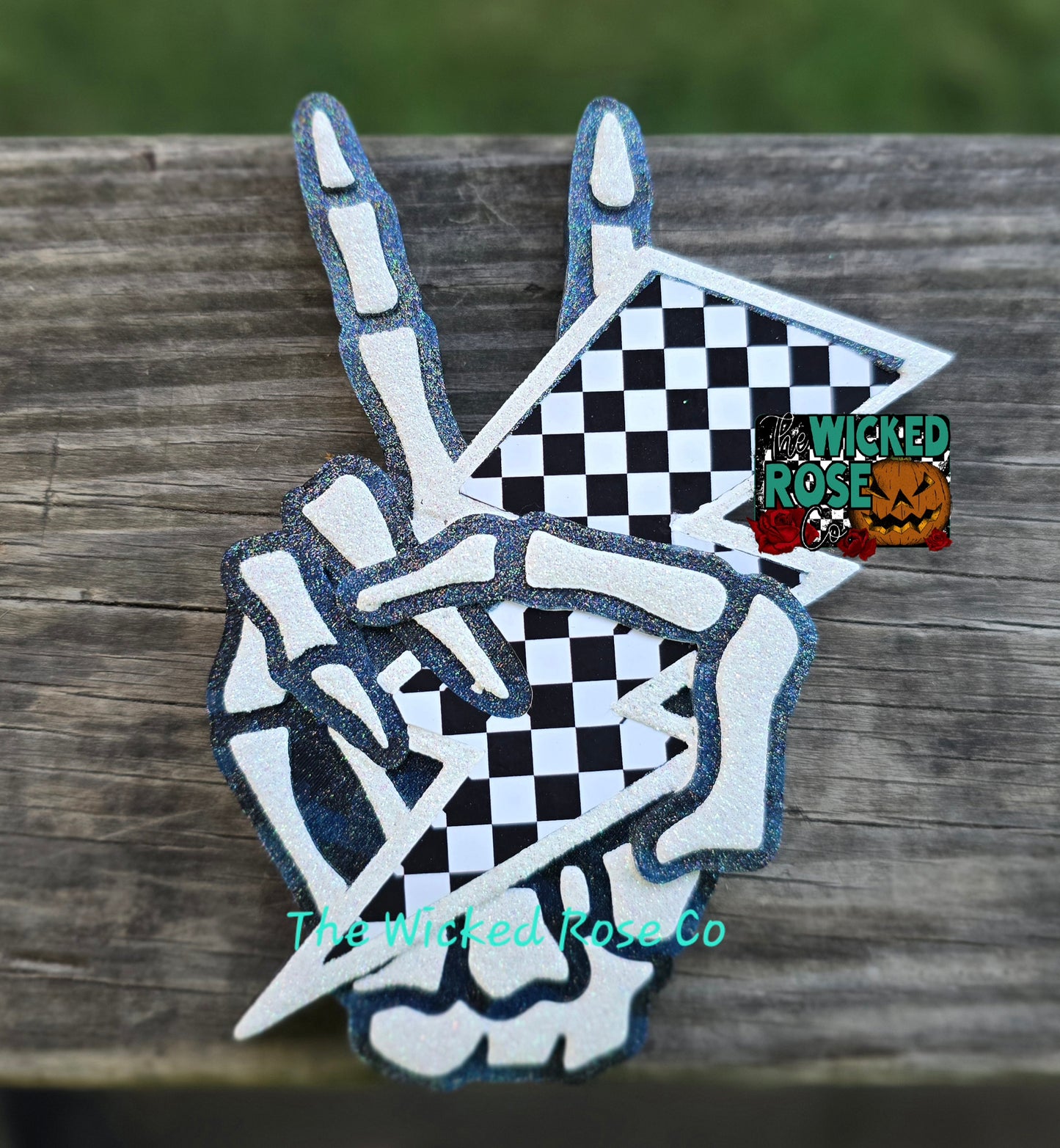 Peace Sign Skellie Hand Car Freshie