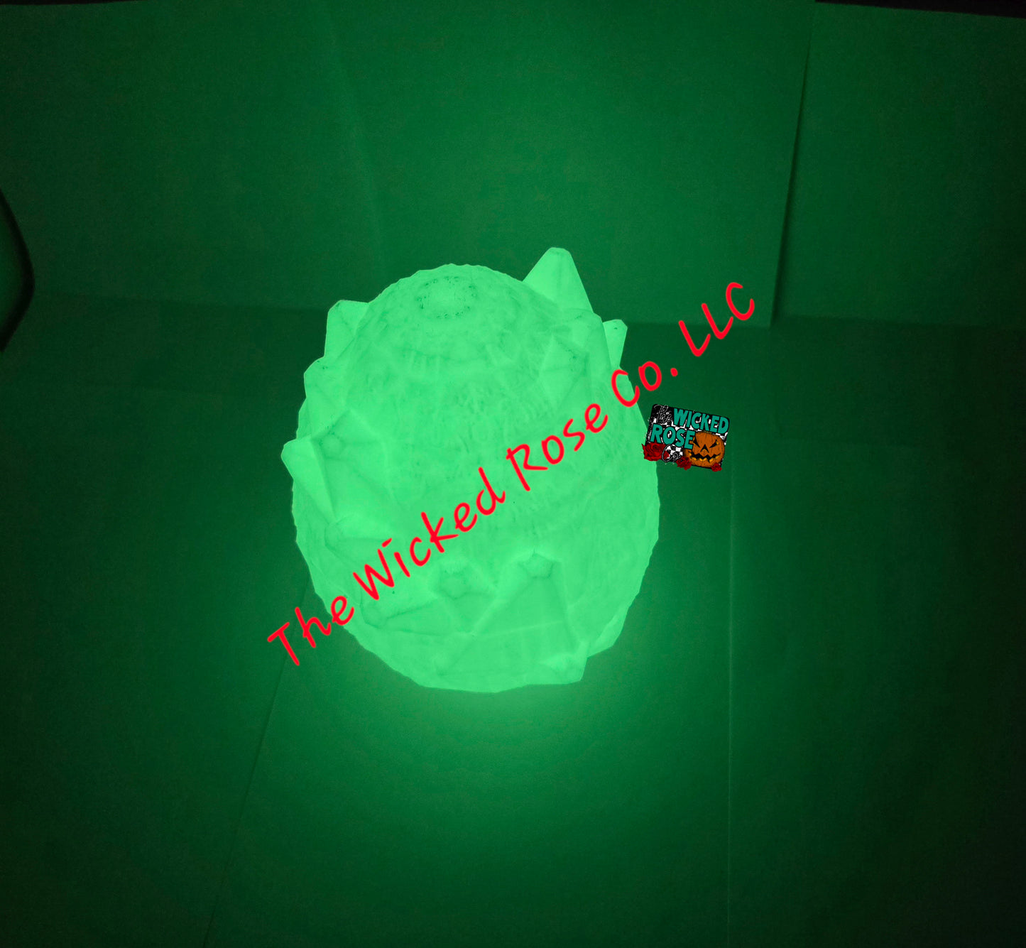 3D Printed Crystal Dragon Egg With Matching Articulated Crystal Dragon