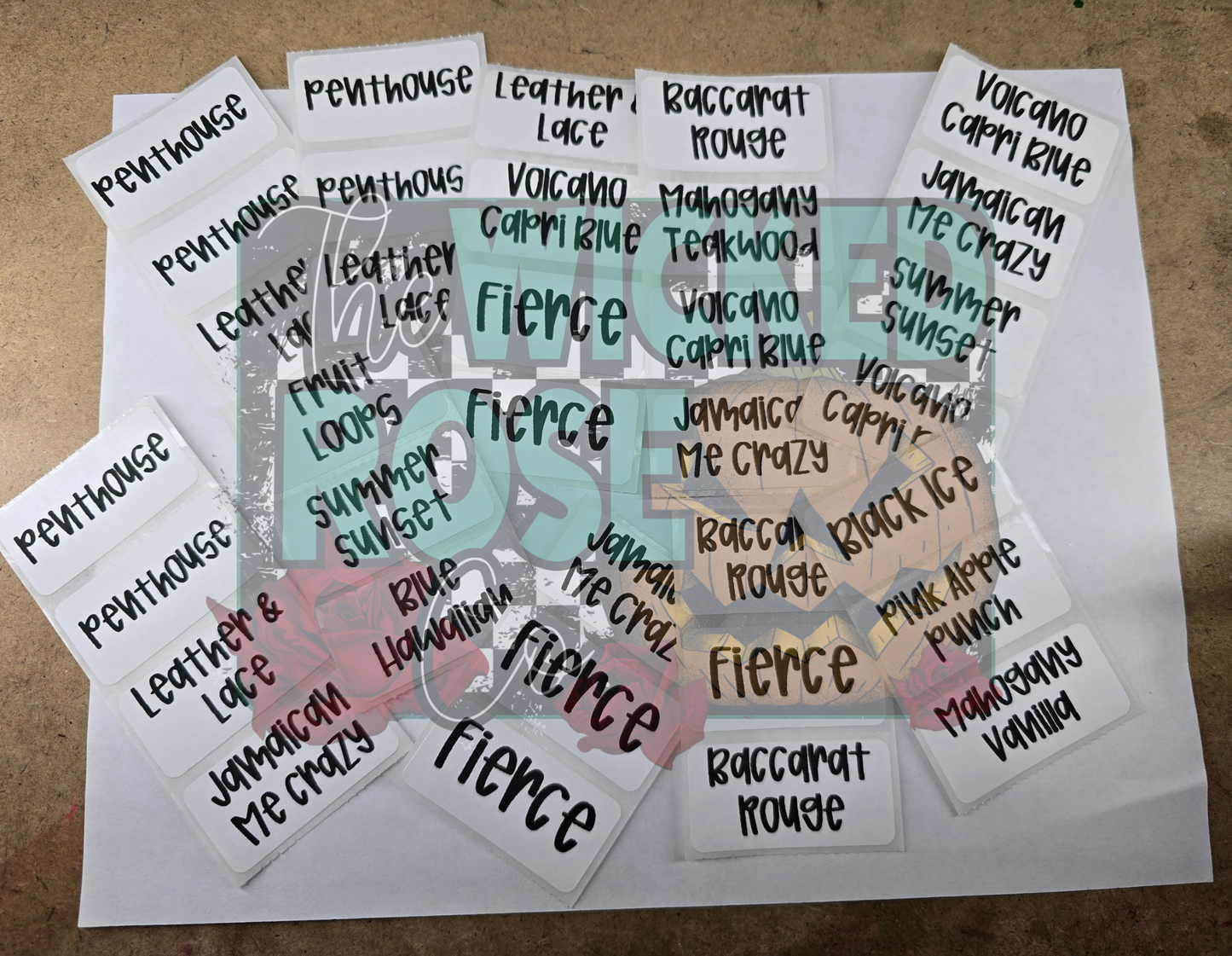 Freshie Scent Labels