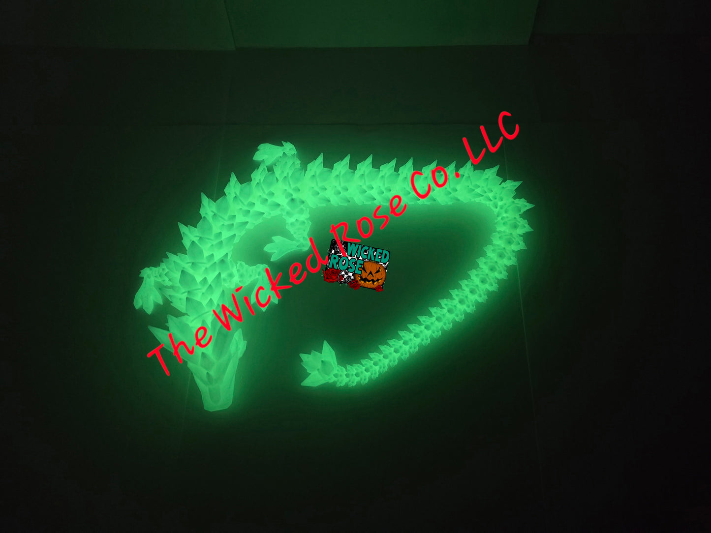 3D Printed Crystal Dragon Egg With Matching Articulated Crystal Dragon