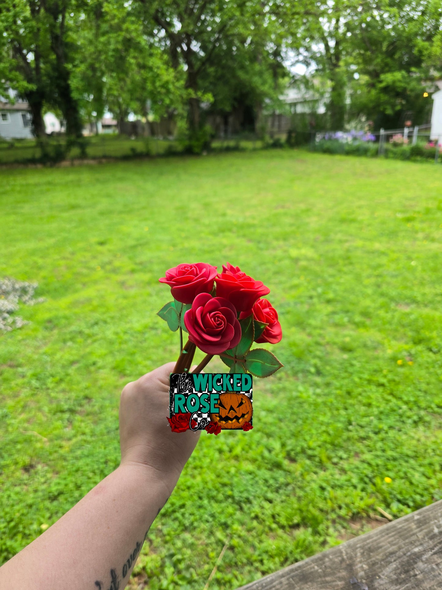 3D Printed Roses With Stem