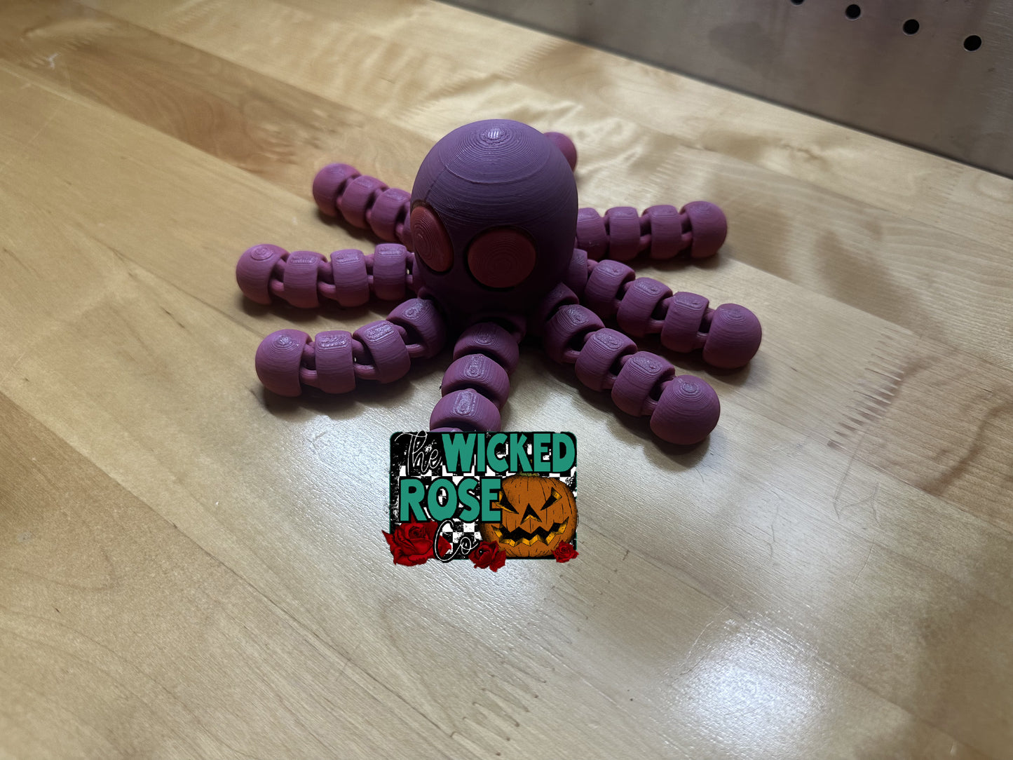 3D Printed Articulated Octopus With Large Eyes