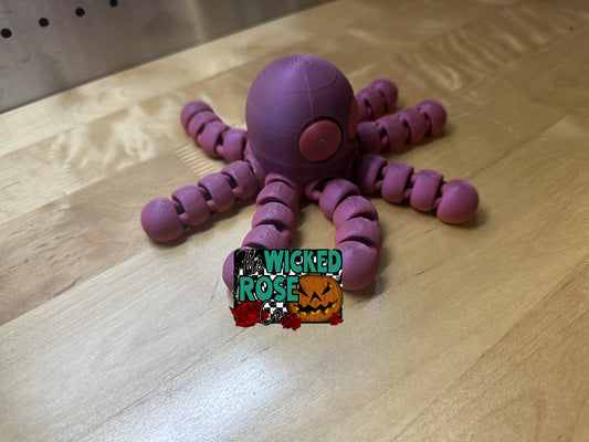 3D Printed Articulated Octopus With Large Eyes