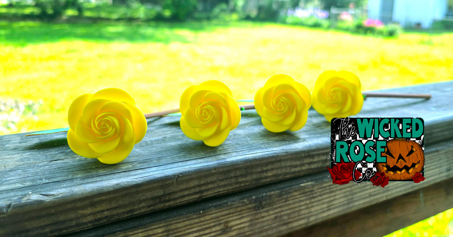 3D Printed Roses With Stem