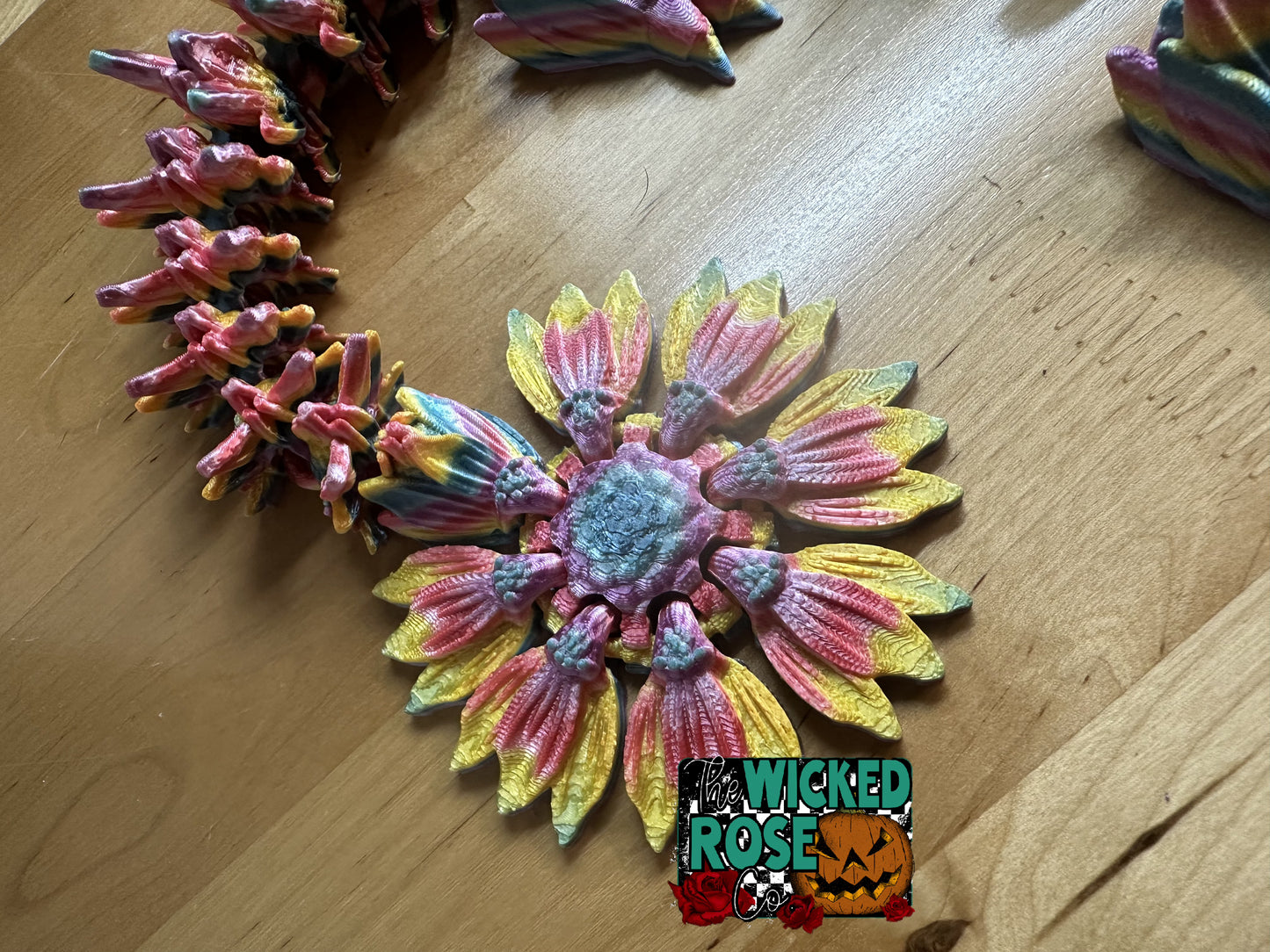 3D Printed Articulated SINGLE COLOR Sunflower Dragon
