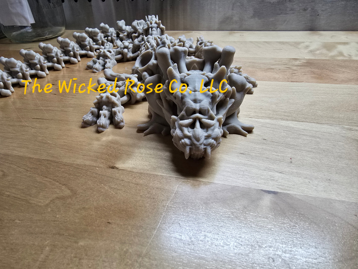 3D Printed Articulated Hollow Bone Dragon