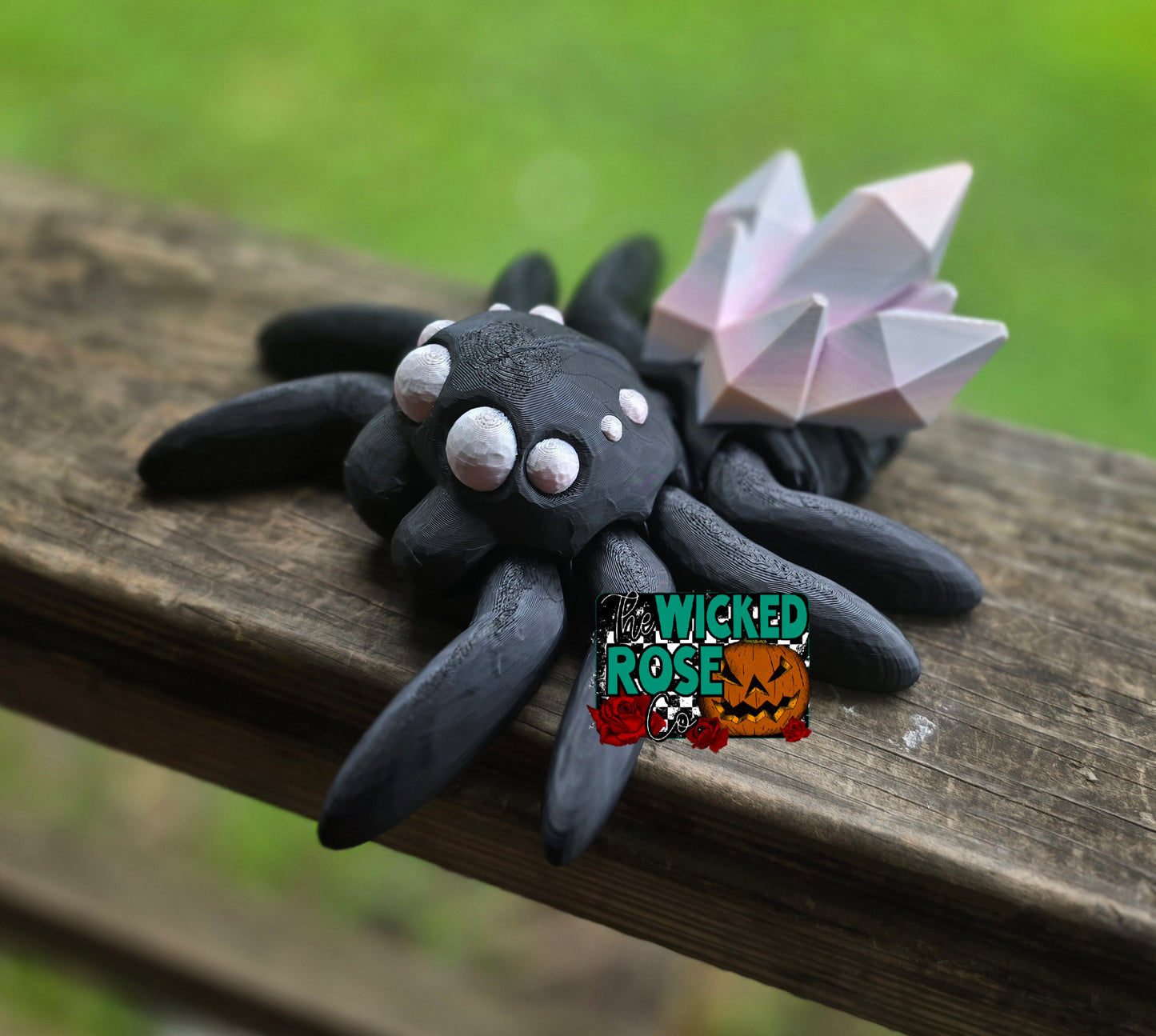 3D Printed, Articulated, Large Crystal Spider