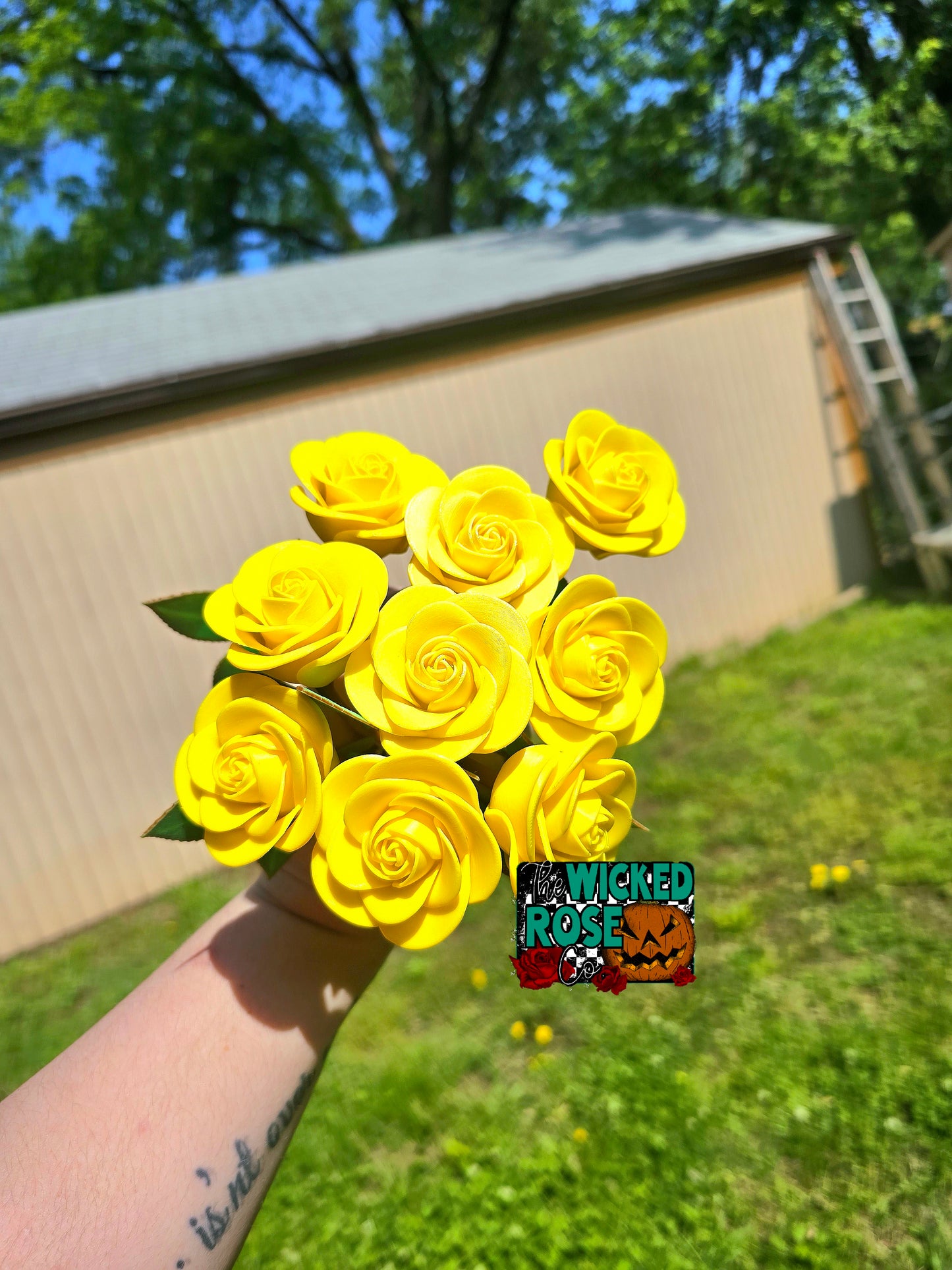 3D Printed Roses With Stem