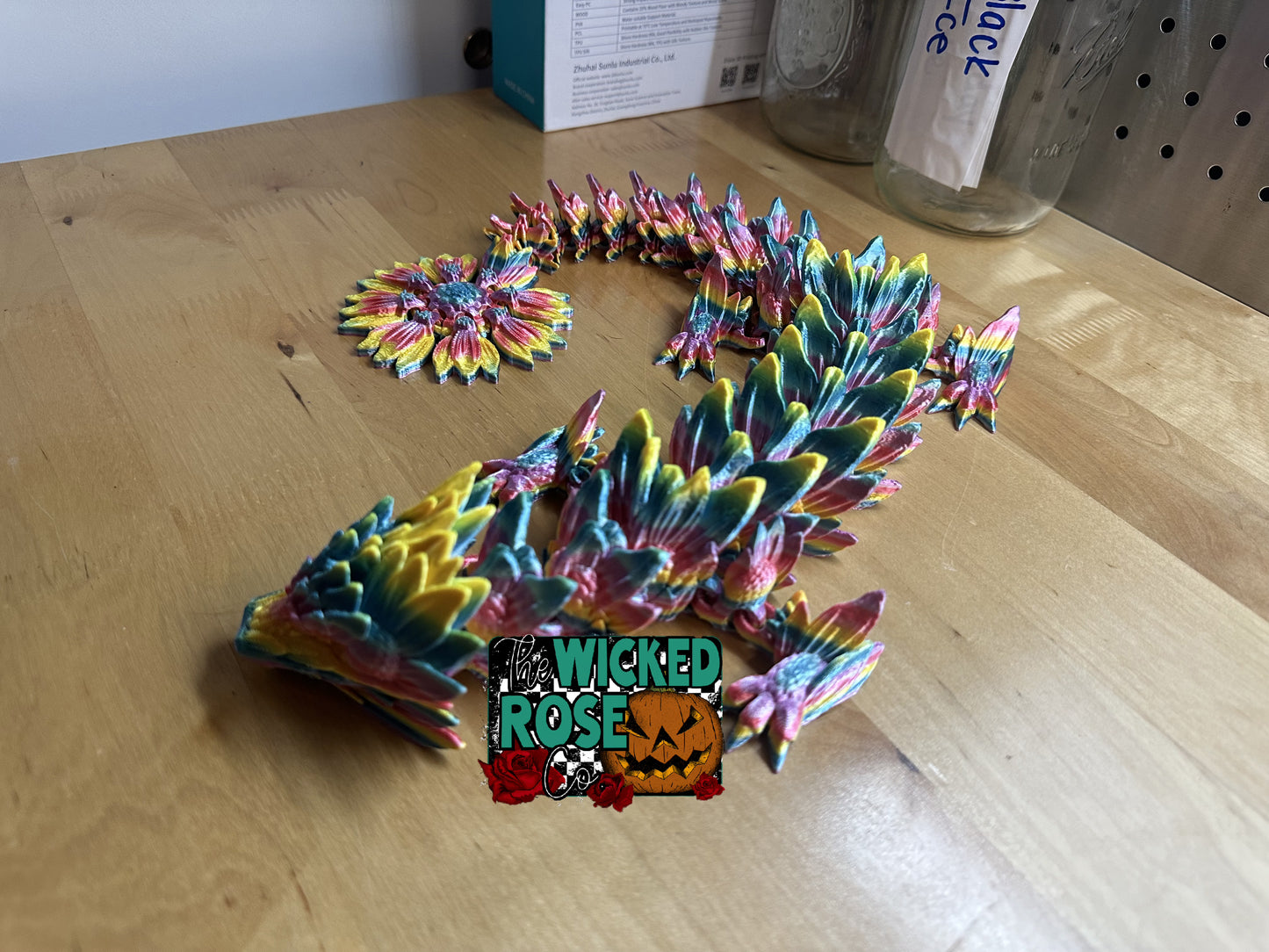 3D Printed Articulated SINGLE COLOR Sunflower Dragon