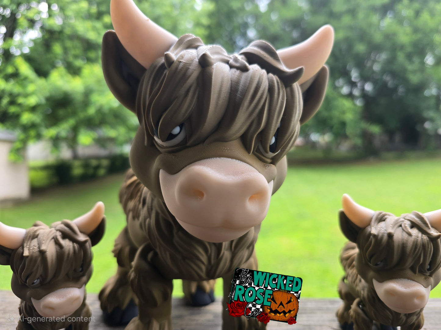 3D Printed Articulated Highland Cow