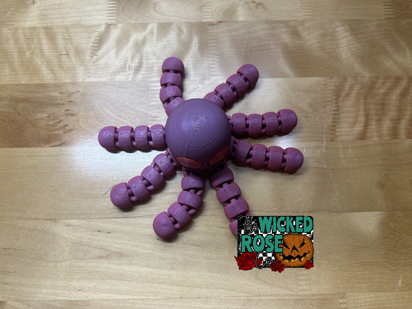 3D Printed Articulated Octopus With Large Eyes
