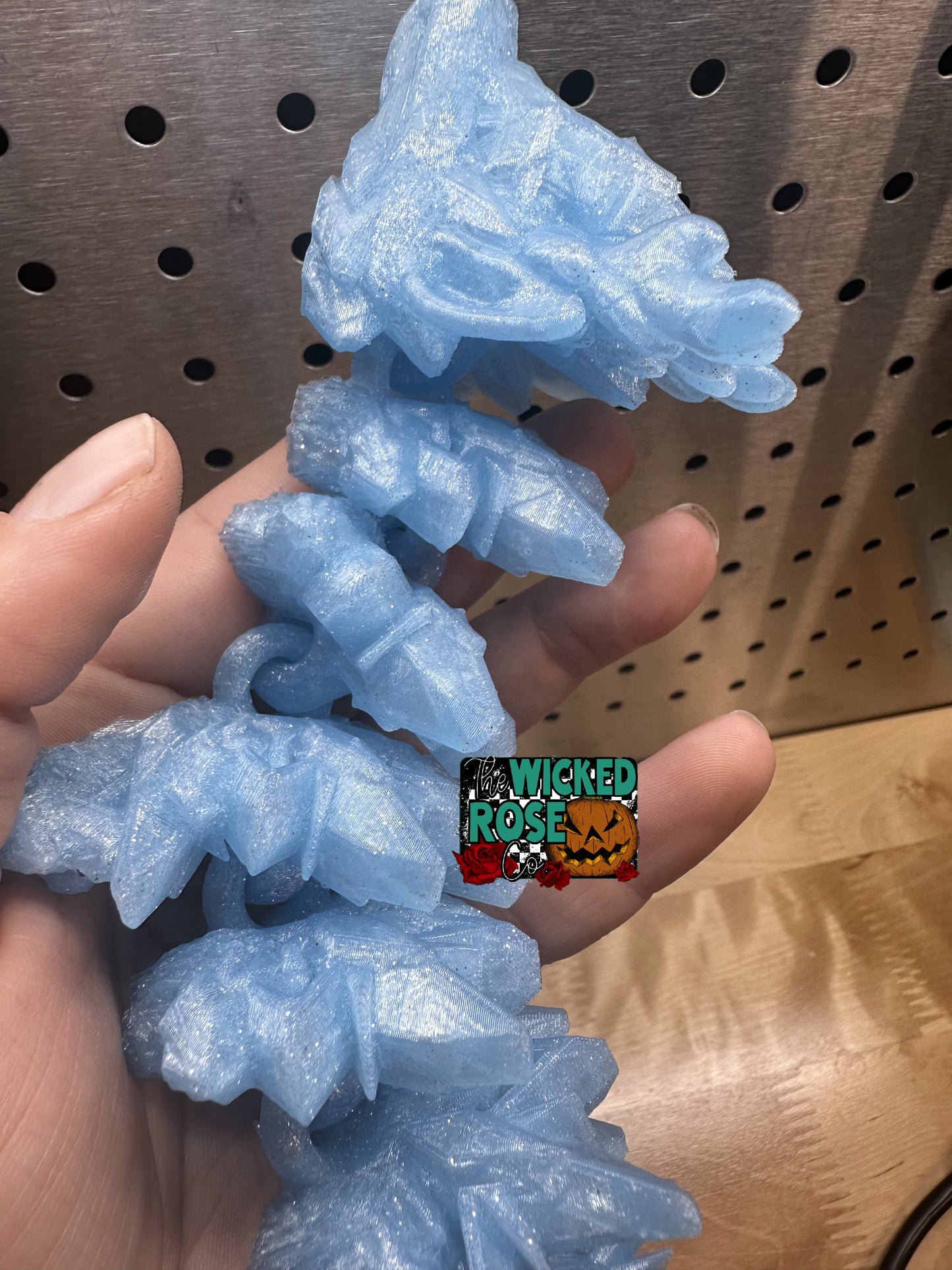 3D Printed, Articulated, SINGLE COLOR Winter Dragon