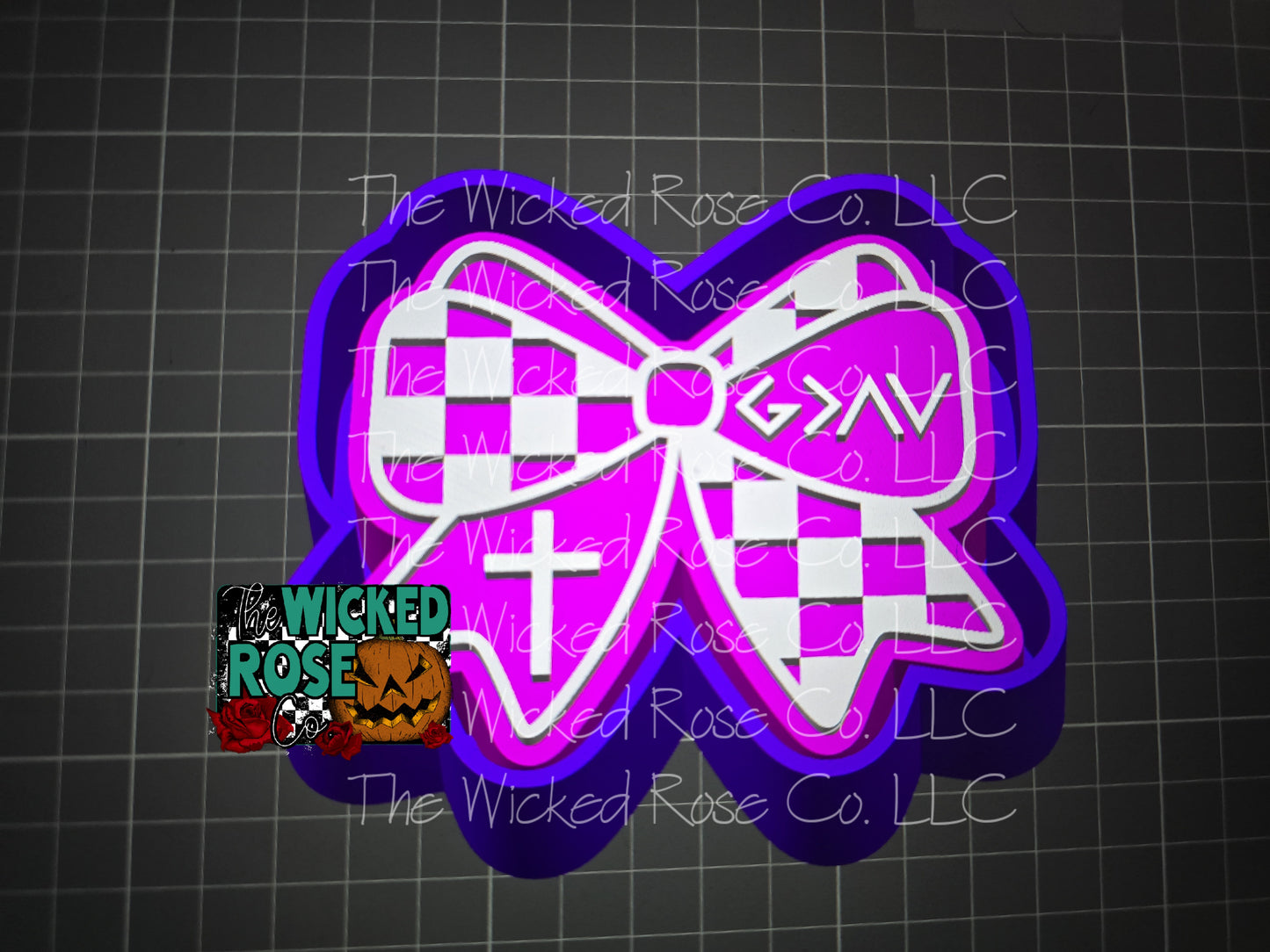 God Is Greater Than The Highs or Lows Bow Silicone Freshie Mold