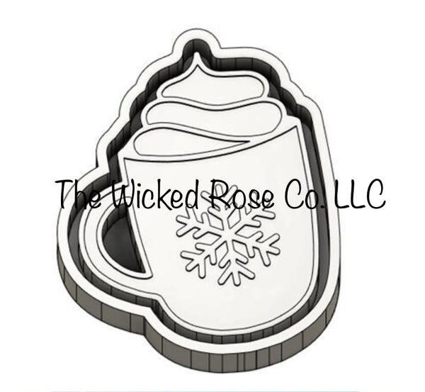 Mug With Snowflake And Whipped Cream