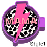 Mama With Lightning Bolt & Cow Print