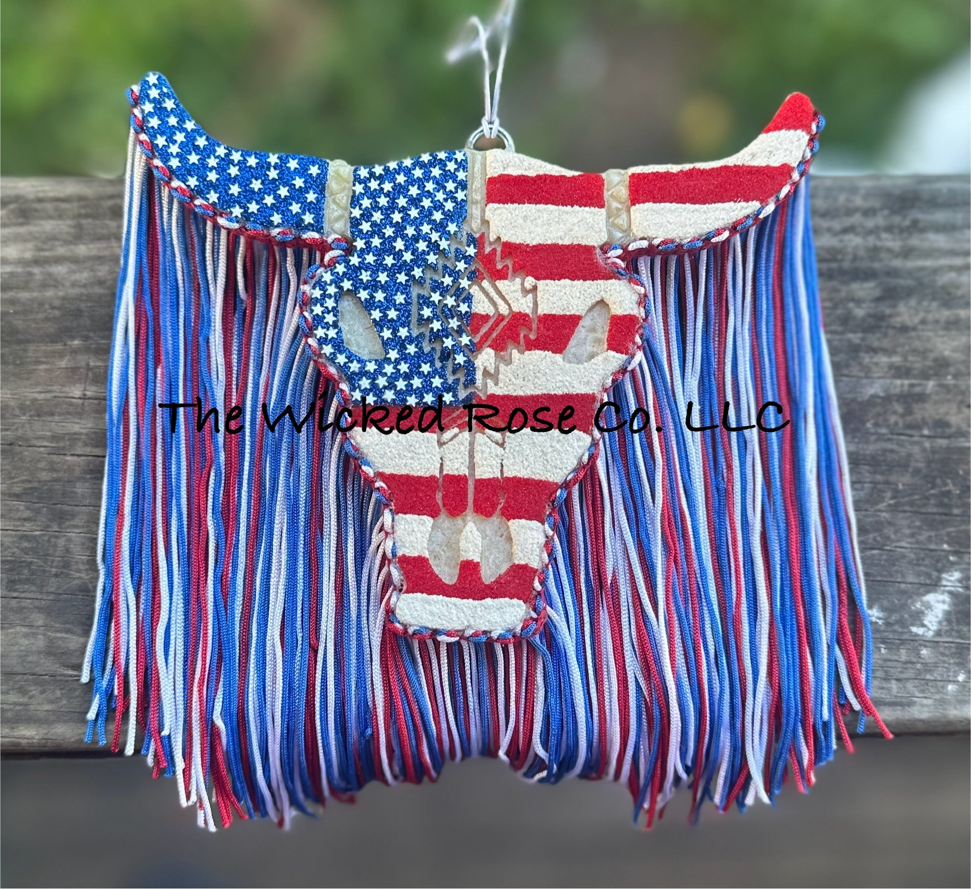 American Flag Aztec Bull Skull Car Freshie – The Wicked Rose Co.