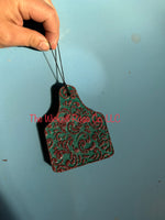 Tooled Leather Cowtag