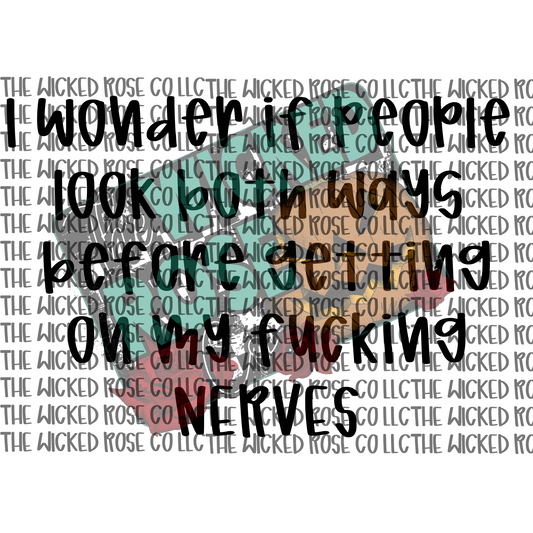 I Wonder If People Look Both Ways SVG