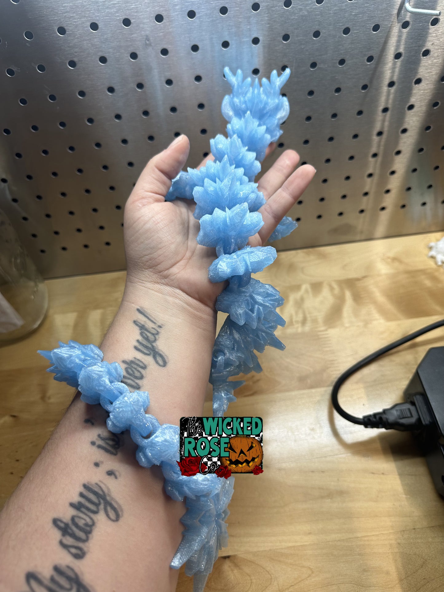 3D Printed, Articulated, SINGLE COLOR Winter Dragon