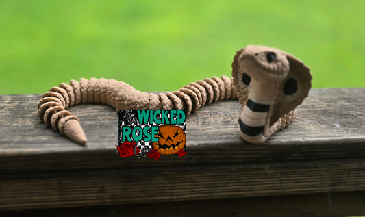 3D Printed, Articulated, Large Cobra Snake