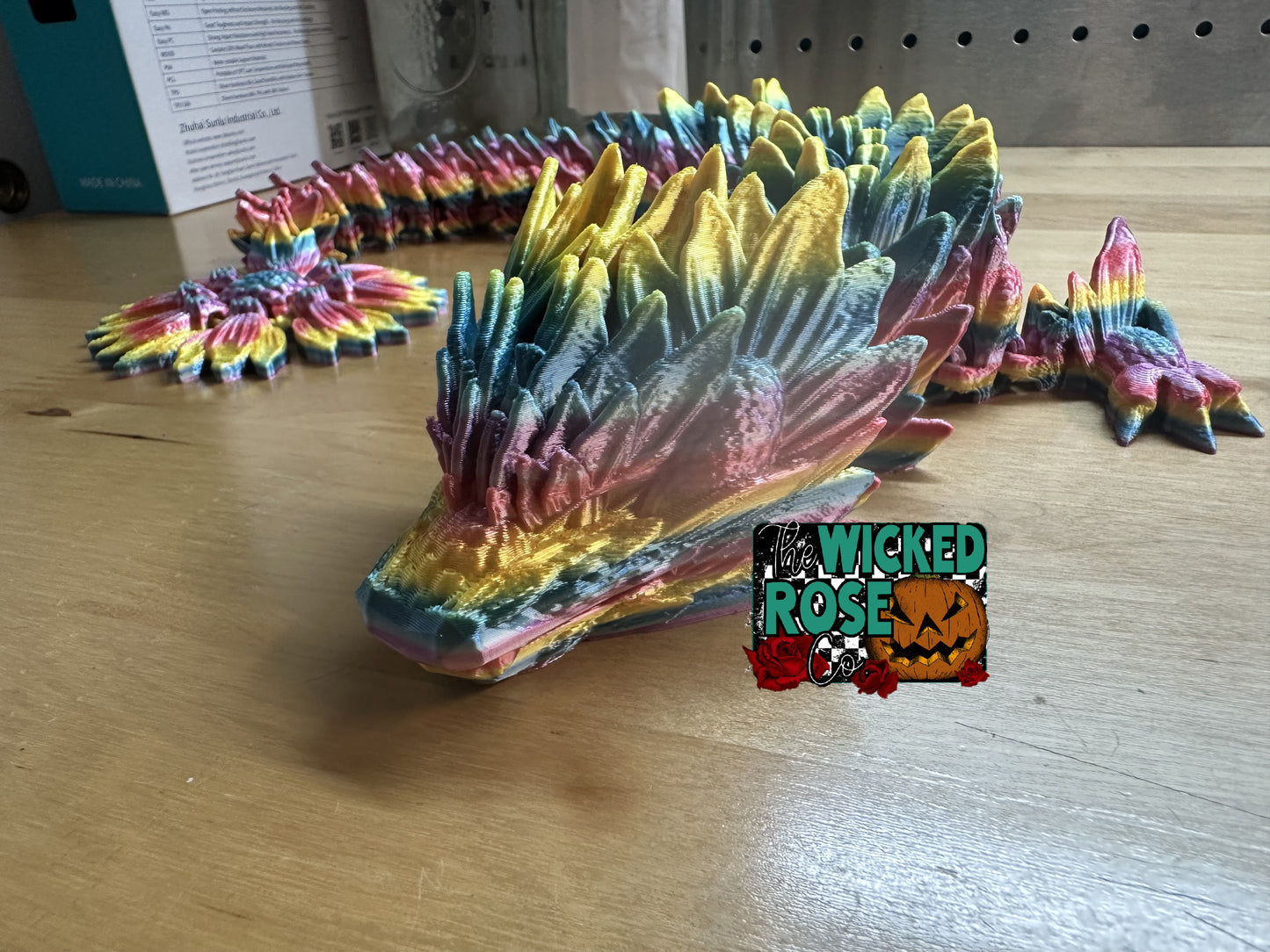 3D Printed Articulated SINGLE COLOR Sunflower Dragon