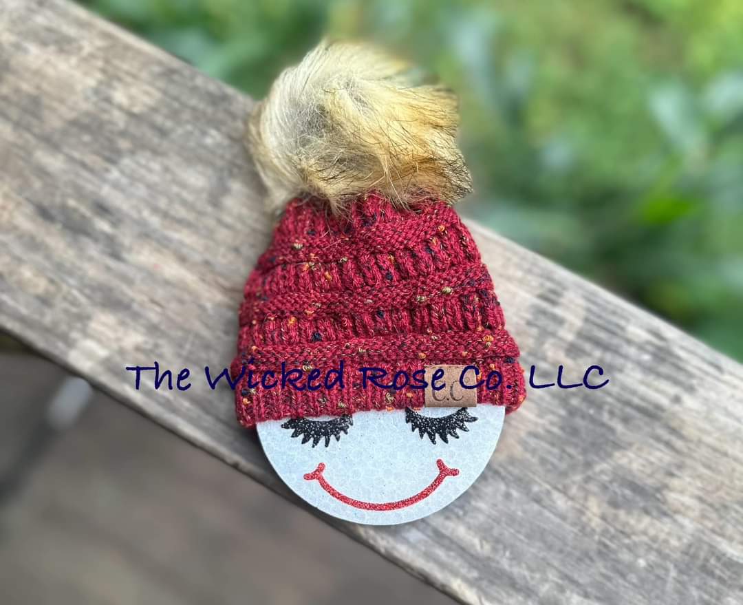 Smiley Face CC Beanie Car Freshie