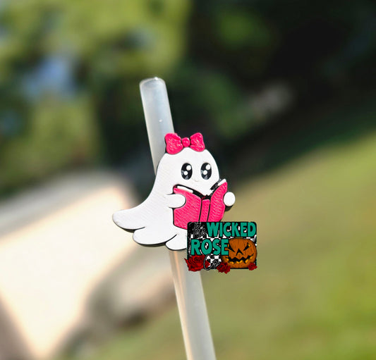 Spooky Storytime Ghostie Straw Topper
