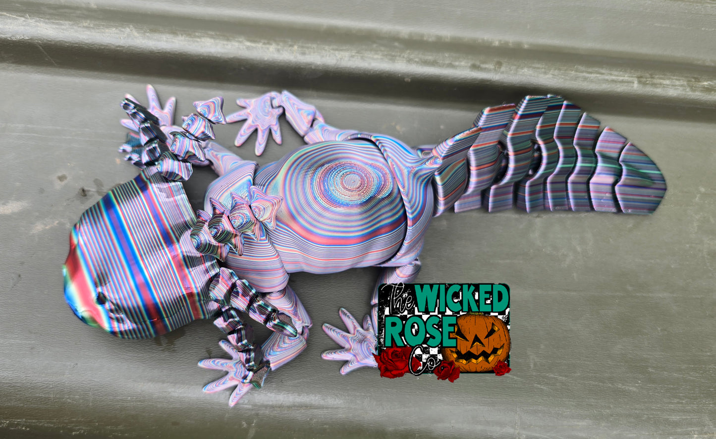 3D Printed, Articulated, 15" Long Axolotol
