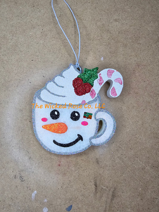 Snowman Mug Car Freshie