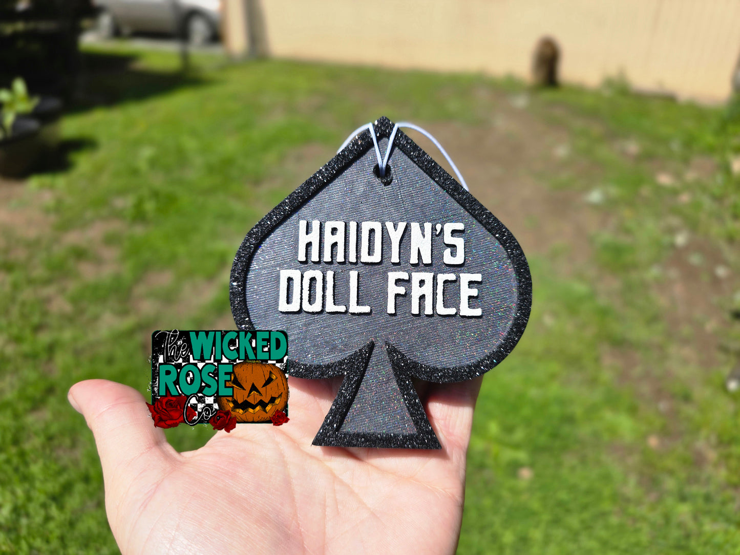 Haidyn's Doll Face Spade Car Freshie