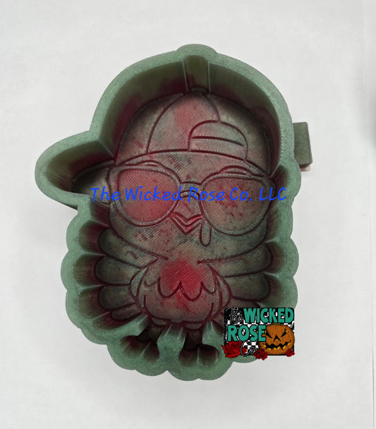 Turkey Dude Baseball Cap Silicone Freshie Mold
