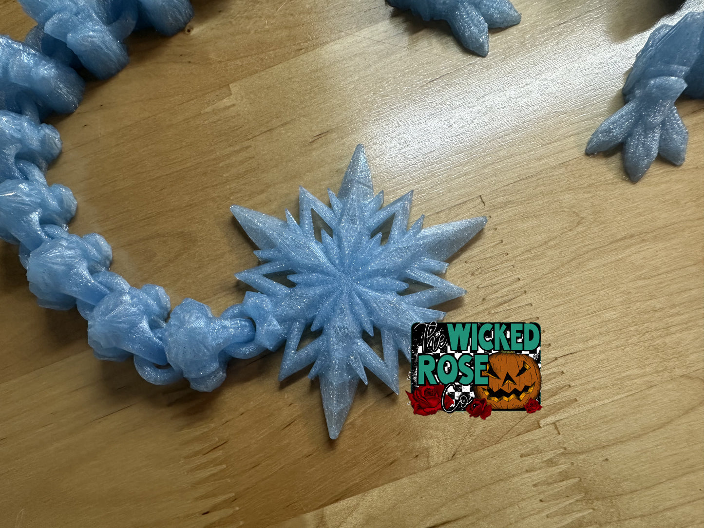 3D Printed, Articulated, SINGLE COLOR Winter Dragon