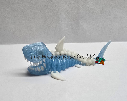 3D Printed Mini Articulated Great White Shark