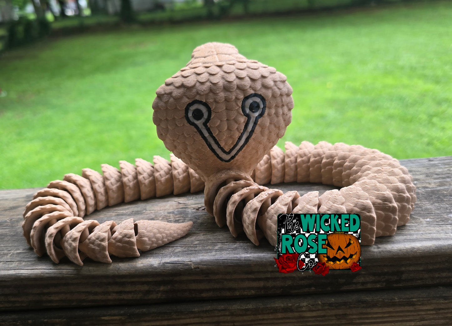 3D Printed, Articulated, Large Cobra Snake
