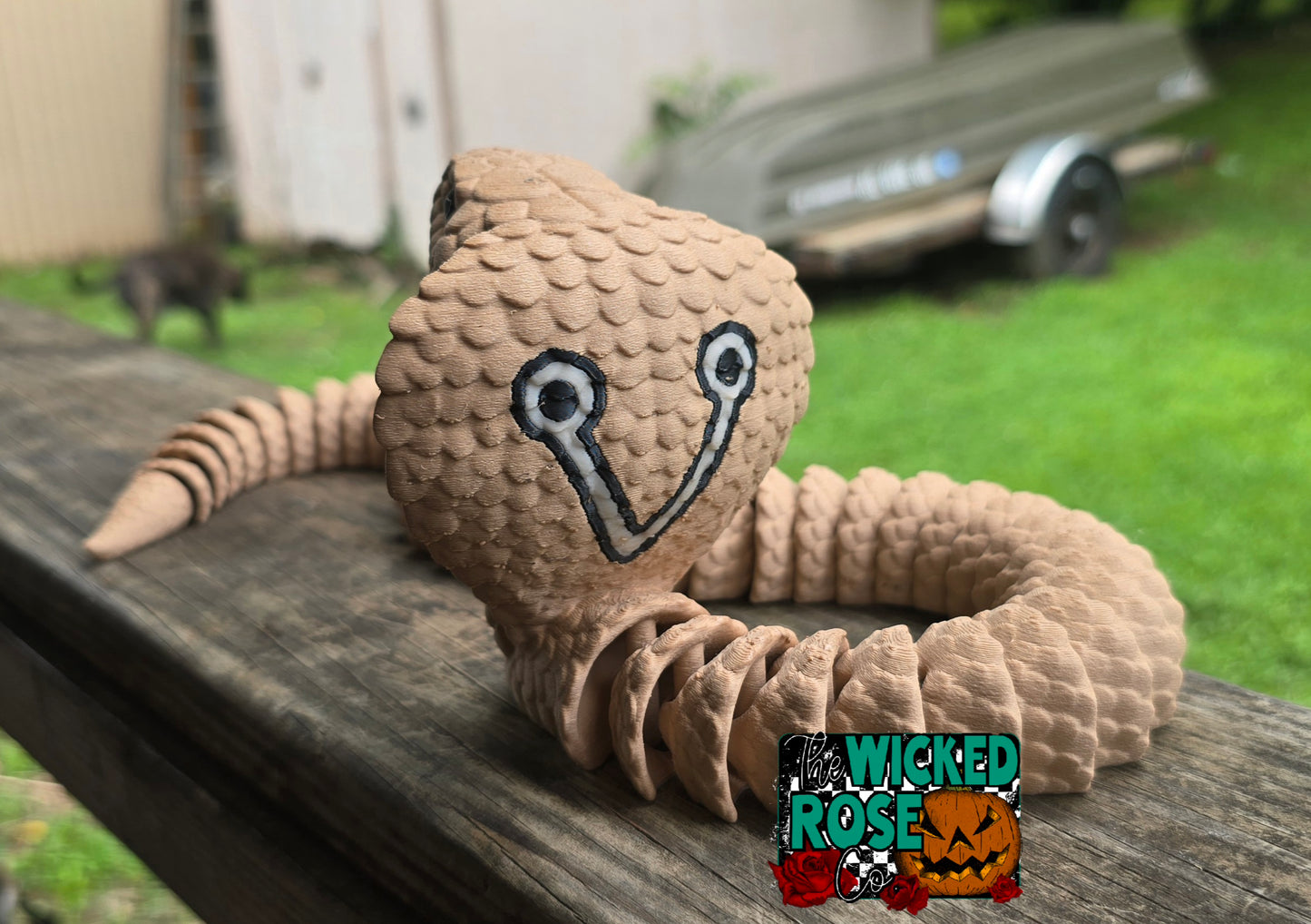 3D Printed, Articulated, Large Cobra Snake