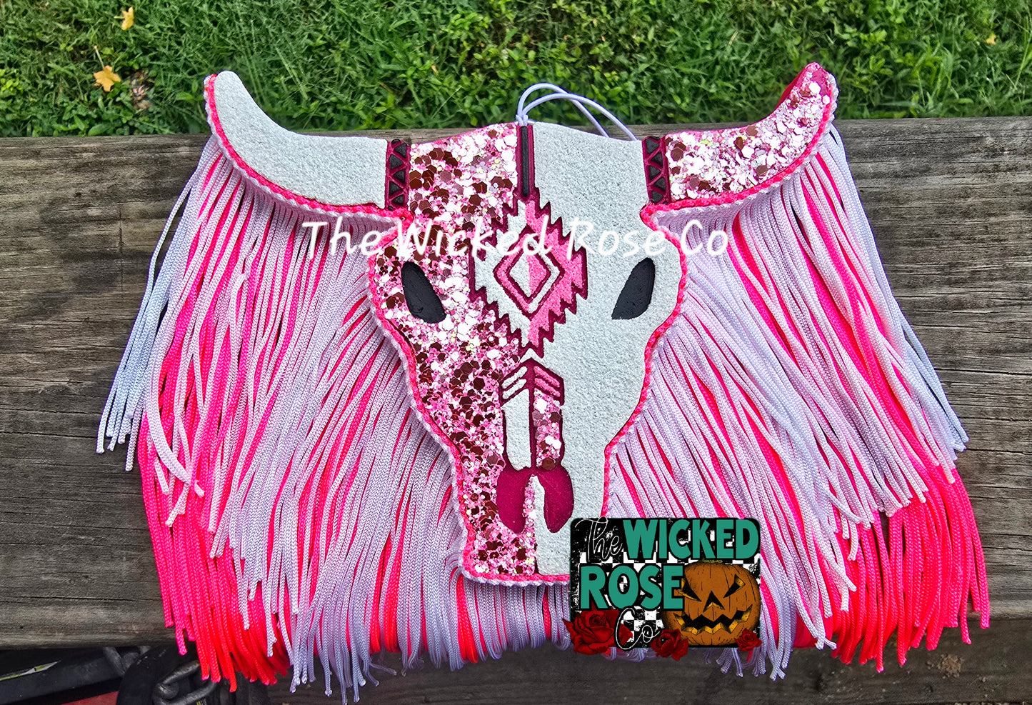 Aztec Bull Skull Car Freshie