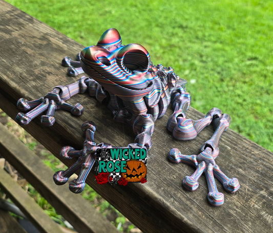 3D Printed, Articulated, Large Skeleton Frog