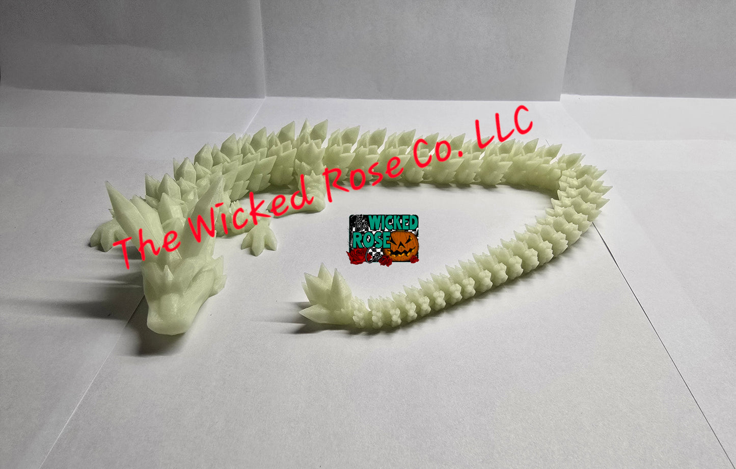 3D Printed Crystal Dragon Egg With Matching Articulated Crystal Dragon